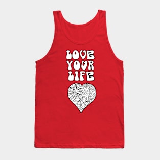 Love Your Life - Black & White Tank Top